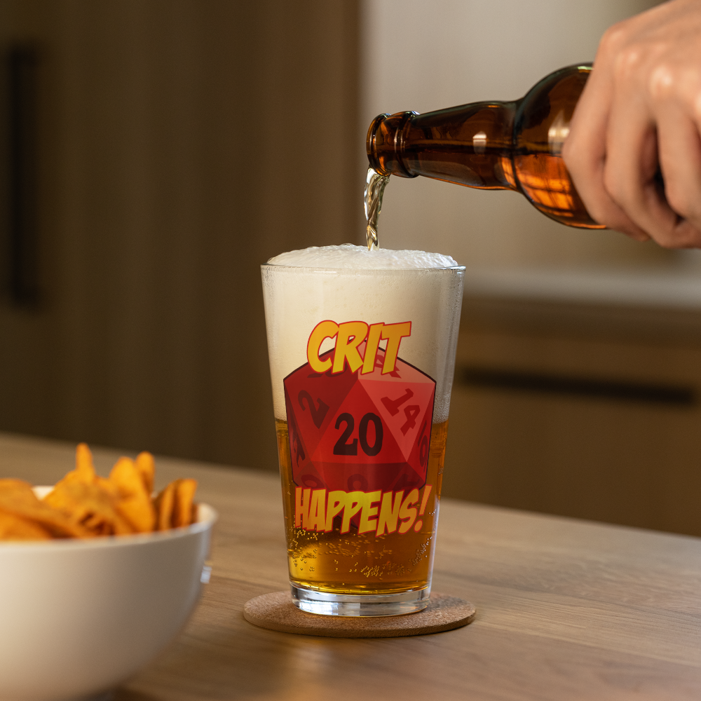 Crit Happens - Pint Glass