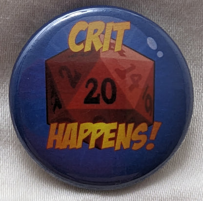 Crit Happens 1.25" (32mm) Button