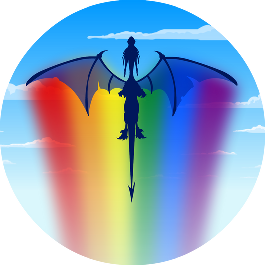 Flight for All Rainbow Dragon - 3" Sticker