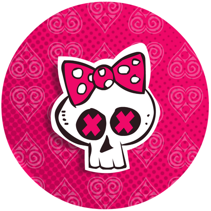 Pink Skull 2" (51mm) Button
