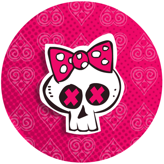 Pink Skull 2" (51mm) Button