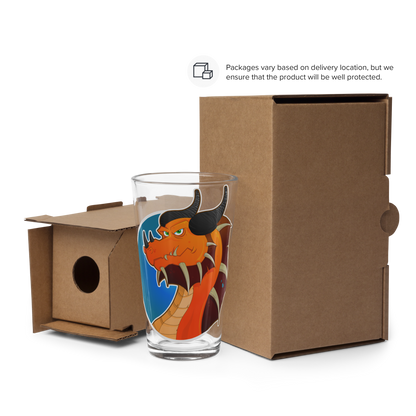 Orange Dragon - Pint Glass