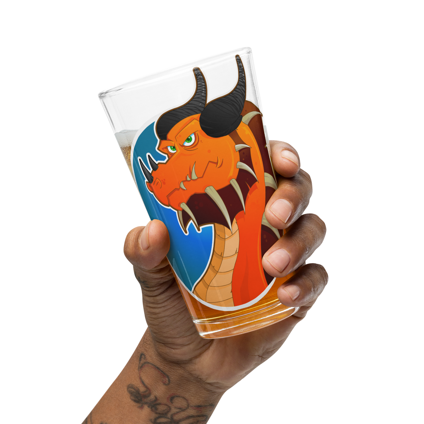 Orange Dragon - Pint Glass