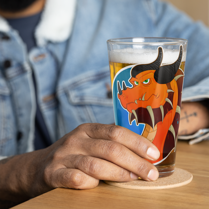 Orange Dragon - Pint Glass